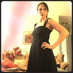 Floor length black gown